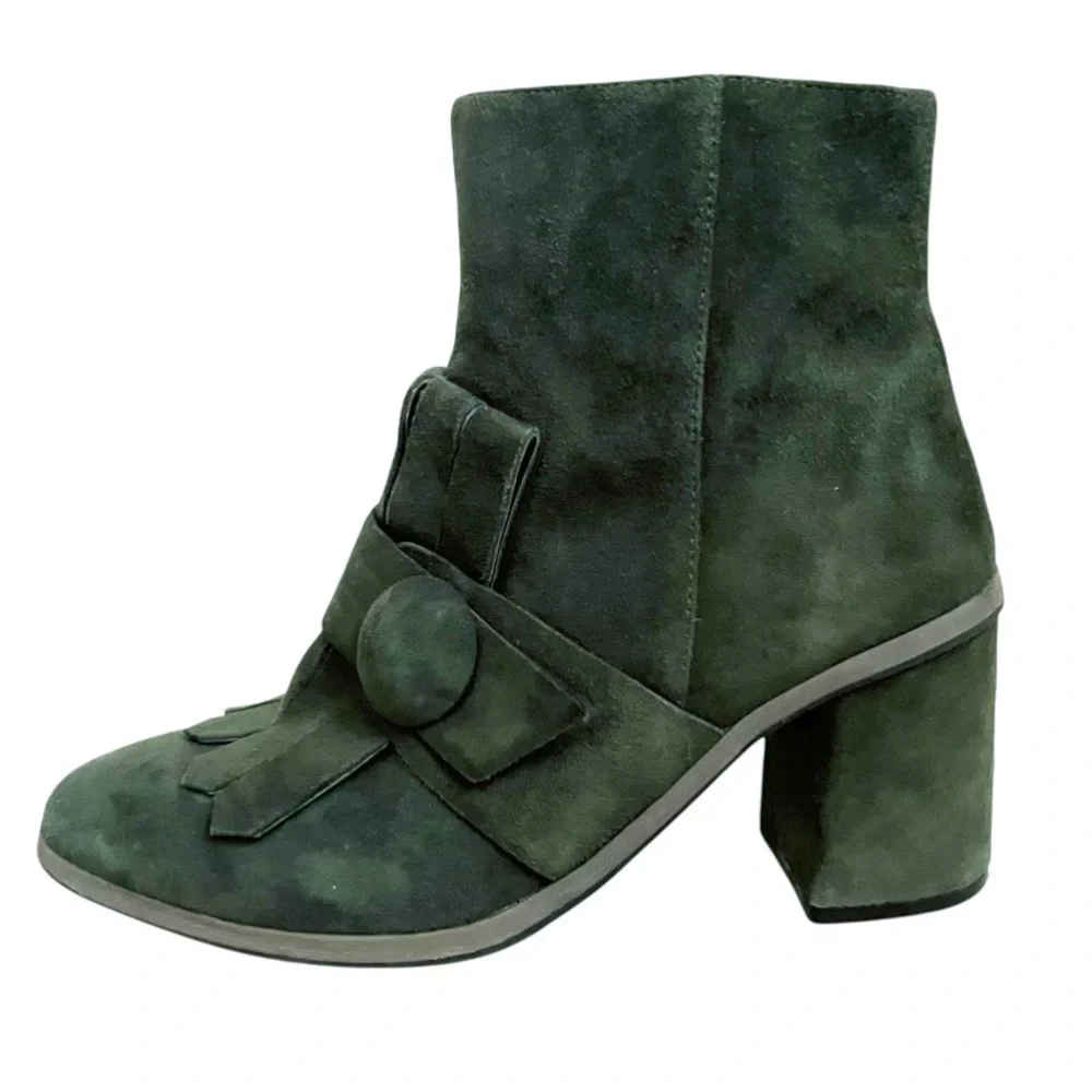 Anthropologie Bruno Premi Suede Kiltie Booties 39 - Picture 6 of 13